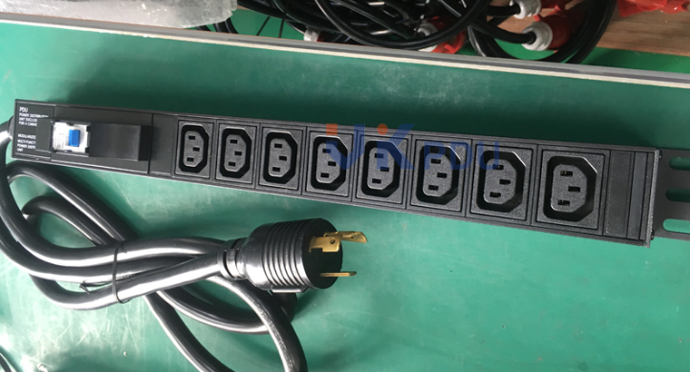 8 way C13  industrial plug , circuit breaker